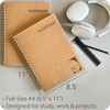 le vent 2 pack Grid Paper Large Spiral Notebook 8.5
