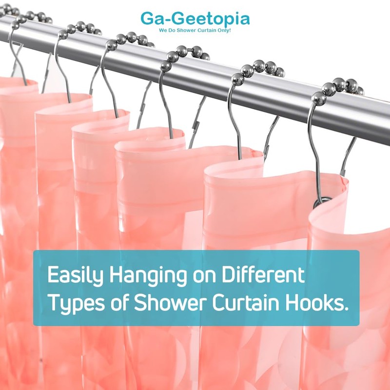 Ga-Geetopia EVA 3D Coral Pearl Water Cube Plastic Shower Curtain