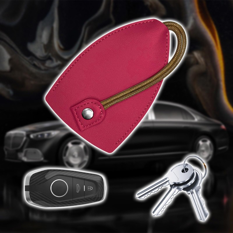 pvotawp 2PCS Creative Pull-Out Key Case Cover, Leather Large-Capacity Key