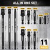11-Piece Impact Socket Adapter Set, 1/4-Inch Hex Shank, 1/4" 3/8"
