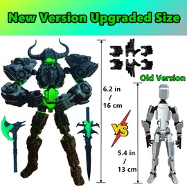 ULTHOOL Titan 13 Action Figure,Assembly Completed 3D Printed T13 Multi-Jointed Movable Robot with Full Articulation, Lucky 13 Nova 13 Dummy 13 (Black)