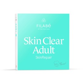 Filabé of Switzerland - Skin Clear Adult - Face Care for Treating Oily Skin with Pimples or Blackheads, from 22 Years - Pack of 28 Uses - Vegan, No Additives - Swiss Made