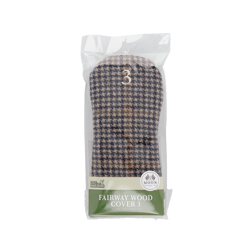 丸眞 ゴルフ ヘッドカバー イギリス MOON コバルトヘリンボーン 初心者 0415007200