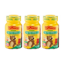 Lil Creators 꾸미바이트 릴크리터스  이뮨 아연+비타민 CD 60구미 3병 GumiBite RelieCreators Immune Zinc + Vitamin C D 60 Gummies 3 Bottles