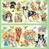 decalmile Spring Dog Cat Double Sided Window Clings Golden Retriever