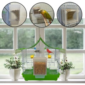 2Gr Automatic feeder for canary, finch, parrot, cage accessory, bird feeder 1/2Lb