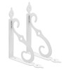 Acrux7 4 Pack White Shelf Brackets 7.5x5.5 Inch, White Decorative
