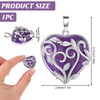 RJLLKD Amethyst Crystal Pendant for Necklace Purple Heart Healing Crystal