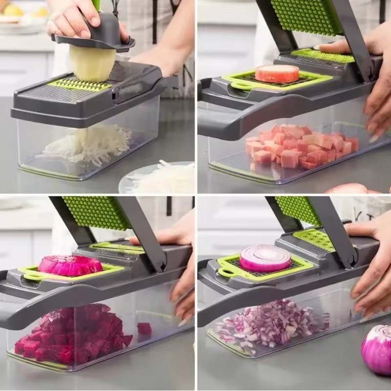 Multifunctional Vegetable Chopper 14 in 1 - Food Slicer, Dicer