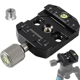 Aililong Quick Release Plate Clamp Arca Swiss 50 mm Model QR-50 Suitable for Tripods with 1/4 or 3/8 Inch Thread