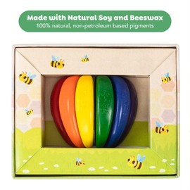 Tiger Tribe Eco Crayons | 6 Piece Soy & Beeswax Crayons For Toddlers | Rainbow Colouring Crayons For Children | My First Crayons | Toddler Crayons | Wedge Crayons For Little Hands