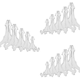 Floatdream 15 Pieces Plastic Easel Plate Holder Picture Frame Plastic for Home Textiles, Weddings, Events, Exhibitions, Offices, Schools, Shops (White)