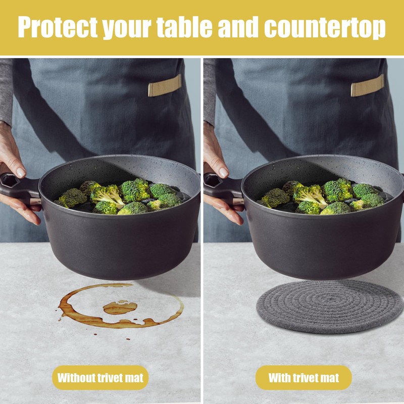 Trivets for Hot Dishes, Hot Pads for Kitchen, 7'' Trivets