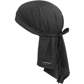 HASAGEI Bandana Breathable Headscarf Face Bandana Quick Drying Durag Elastic Bandana Men's Neckerchief Sports Bandana Head Scarf, black