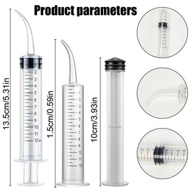 5 Stück Dental Spritzen 12 Ml Dental Irrigation Spritze Mit Gekrümmter Spitze Und Maßnahme Skala Weisheitszähne Spritze Irrigation Spritzen Für Oral Dental Care Reinigung