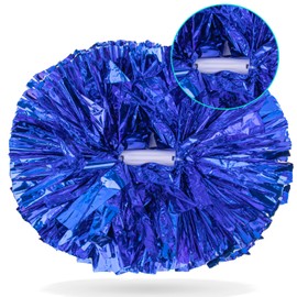 Pompom Cheerleaders, Aopanda 2 Pack Cheer Pom Poms, Upgraded Cheerleading Pompoms for Kids with Baton Handle for Team Spirit Sports Dance Cheer Kids Adults (Silver, Gold, White, Green, Black)