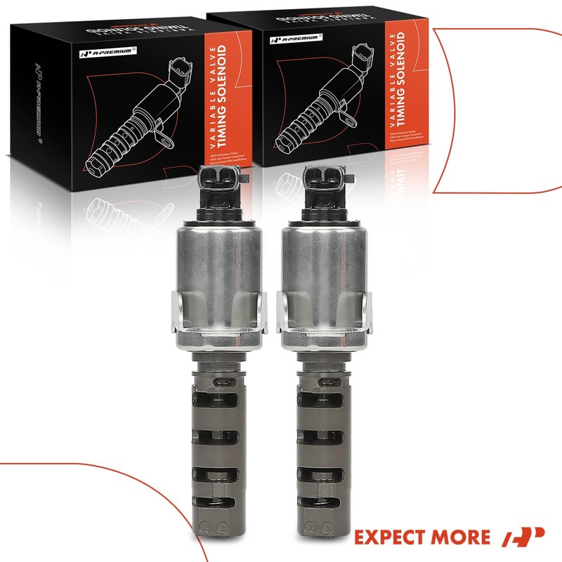A-Premium 2-PC Engine Variable Valve Timing (VVT) Solenoid Compatible with