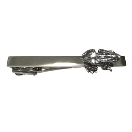 Silver Toned Small Detailed Frog Toad Tie Clip