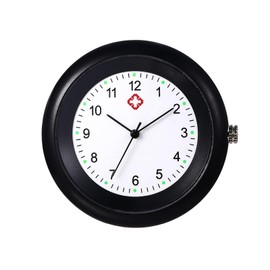 Silverora Nurse Watches Stethoscope Doctor Watch: Simple Analogue Quartz Pocket Watches Easy to Read Nurse Watches with Arabic Numerals for Men Women Black