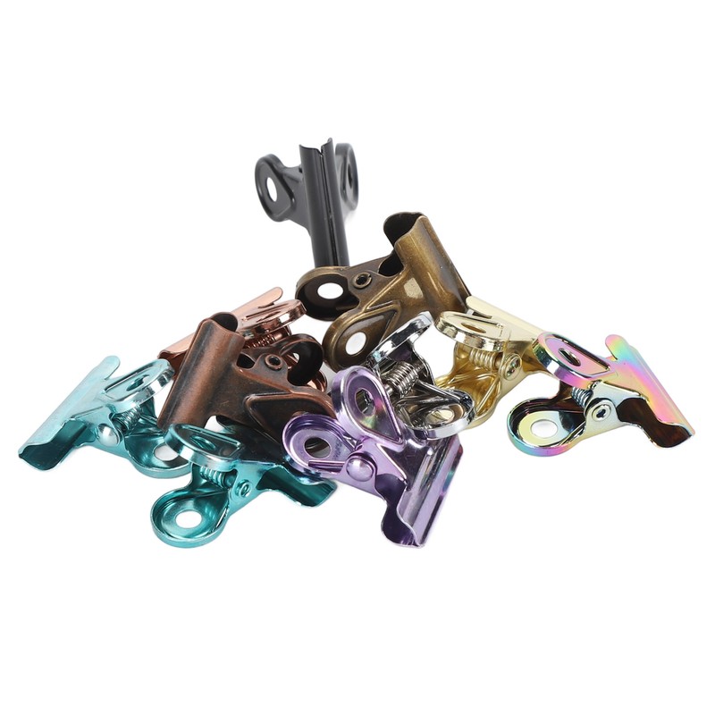 10pcs Colored Hinge Clips Dustproof Rustproof Electroplated Metal Hinge Clips