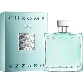 Azzaro Chrome Azure Eau de Toilette – Aquatic & Fresh Mens Cologne for Summer – Woody & Earthy Fragrance – Lasting Wear – Scent Notes of Bergamot, Lavender, Marine Notes - Perfumes for Men, 3.3 Fl Oz