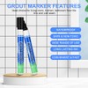 flintronic Grout Pen, Joint Black for Easy Use, Grout Pen