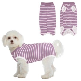 Dog Recovery Suit Post Surgery Bodysuit, Soft Breathable Surgical Pet Suit, E-Collar Alternative for Spay Neuter Wound Care, Anti-Lick Onesie for Medium, Large Dogs (Pink, L)