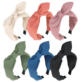 Jaciya Jaciya Headbands for Women Wide Knotted Bow Headband for Girls Hair Accessories Bunny Ears Head Band