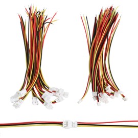 PENGLIN JST 1.25 mm 3 Pin Male and Female Connector with Wire Cable 100 mm Mini Micro 3-Pin Male and Female Adapter Pack of 40