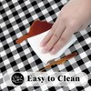 Dremisland Waterproof Rectangular TableCloth Elastic Edged Fitted Vinyl Black White