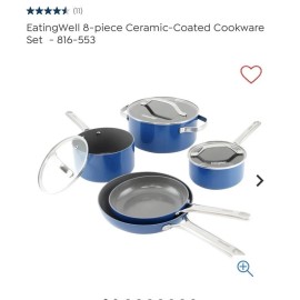 Eatwell EatingWell 8-piece Ceramic-Coated Cookware Set