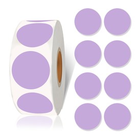 starboling 1000Pcs 1 Inch Light Purple Round Color Coding,Dot Stickers Labels,Can Writing for Office,Student Classroom and Other Scenarios
