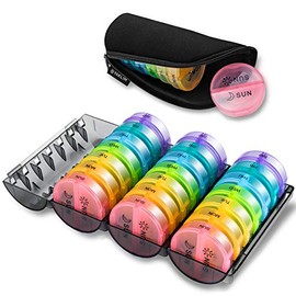 ［Upgrade］ Monthly Pill Organizer 2 Times A Day,One Month Box AM PM,Daily Cases Large 4 Week,Medication 28 Days Dispenser for Pills,Fish Oils, Vitamin,