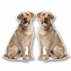 2 x 15cm Labrador Vinyl Stickers Decals Laptop Car Bike