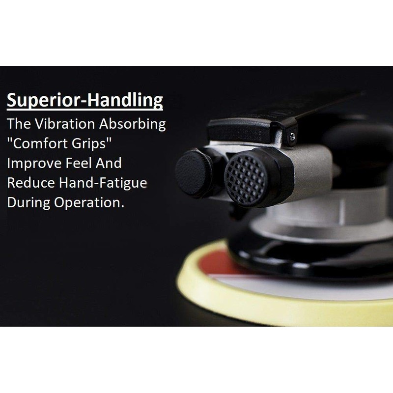 AirVANTAGE Industrial Grade Random Orbital Air Sander Non-Vacuum With Low-Profile