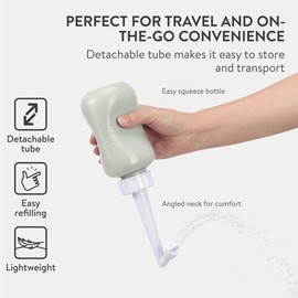 Cynpel Peri Bottle - Portable Bidet Kit - Travel Perineal Wash Handheld Squeeze Bottles - Postpartum and Labour Essentials for Women - Post Birth Spray Care After Childbirth - Gray