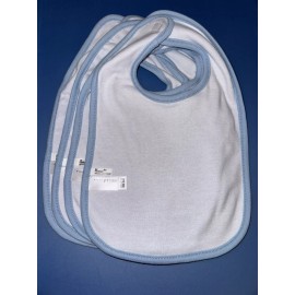 Bella + Canvas - Infant Baby Rib Reversible Bib BABY BLUE WHITE