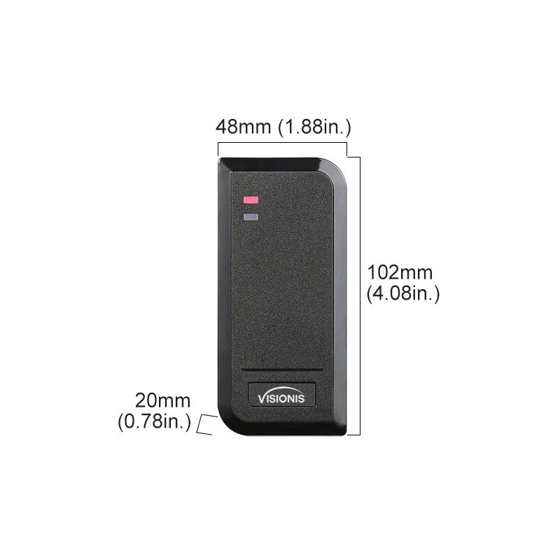 Visionis VIS-3100 Access Control Black IP66 Card Reader + Kits