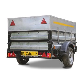 BullTek Full Set of Yellow Number Plate Letters & Numbers Stickers for Trailers, Trailers, Trailers, Trailers, Caravans, Bike Carriers, Regulatory Fonts - "R" Red