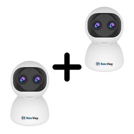 Global Inet Roboview 4 (2-Set) Home CCTV Home Cam Dual Lens Optical Zoom 3MP IP Camera Pet Cam
