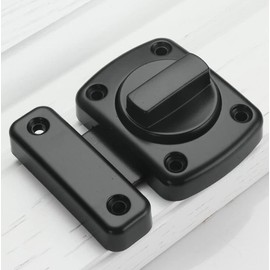 Sliding Door Lock Bar Hook-and-Eye Buckle Latch Black Wooden Fence Door Latch Ship Window Lock Internal