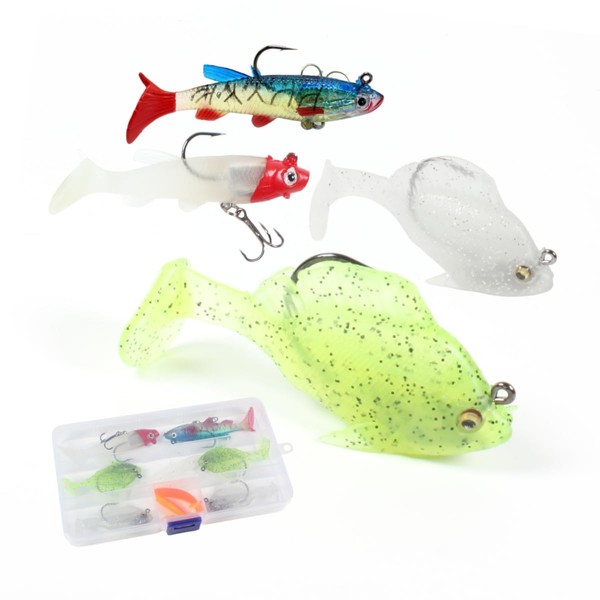 Soft Plastic Bait 6 Pieces prefabricated jig Fishing Soft Plastic