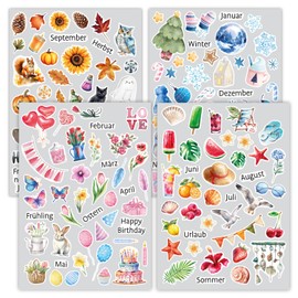 younikat Sticker Set I Seasons I Over 170 Sticker Designs I Colourful I dv_1422
