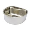 Takagi Stainless Steel D-Shaped Washtub with Rubber Drain Hole, Silver