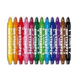 Alpine 12 Duo Stamp Pens | Double Tip Marker | Marker for Stamping, Decorating and Colouring