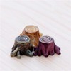 aoukoslt 3 Pcs Artificial Tree Stump Mini Garden Figurines, Gnomes