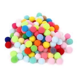 100Pcs Pom Poms Kids Craft Pom Poms High-Elastic Pom Poms 20mm Assorted Pom Poms Craft Supplies Coloured Pom Poms for DIY Creative Crafts Decorations