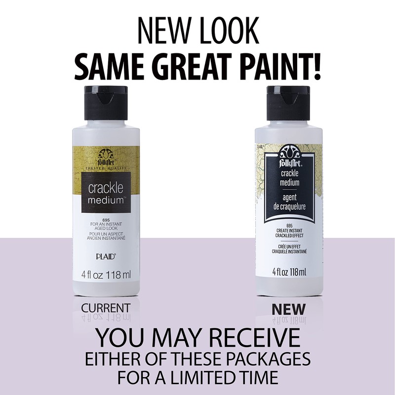 FolkArt Medium (2-Ounce), 694 Crackle, White