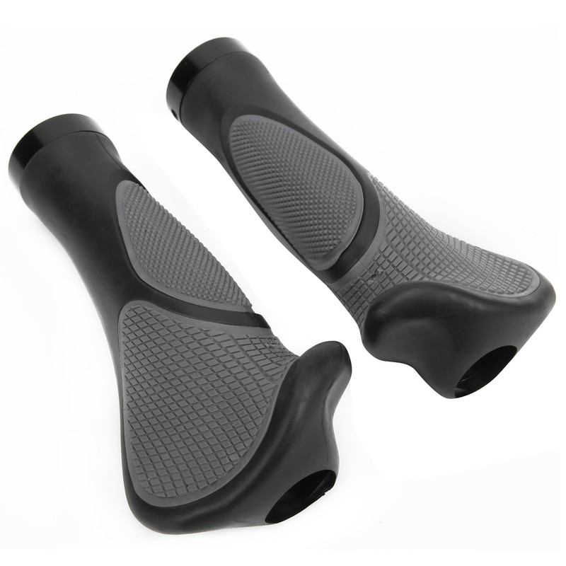 22.2mm Mountain Bike Horn Handlebars Bilateral Locking Rubber Handle Grips