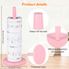 Pink Paper Towel Holder Countertop with 2 Hooks, Stainless Steel,